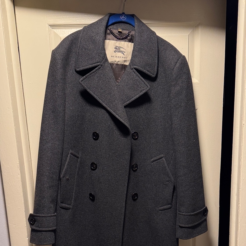 Burberry Men's Charcoal Trench Coat